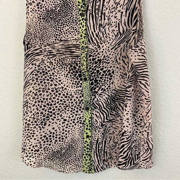 Clara Ibarguren SheerTan, Black, Green Mixed Animal Print Sleeveless Blouse 12 - Picture 3 of 8